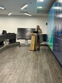 View from Abroad Linda Montilla presenting